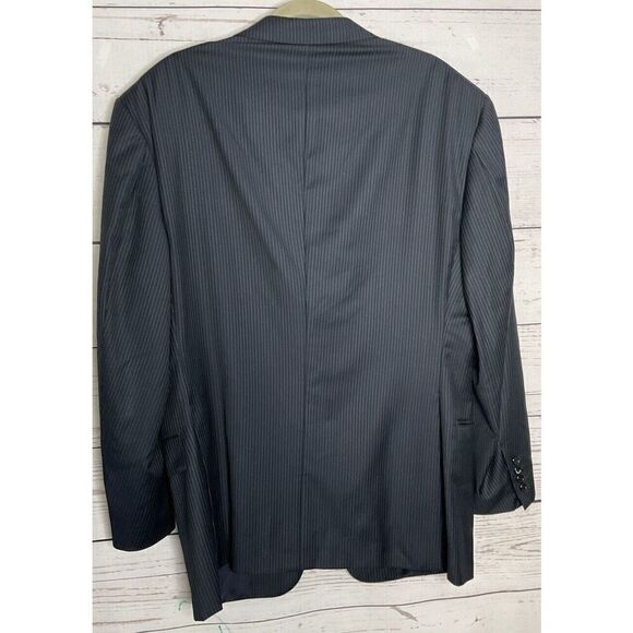 Hickey Freeman Loro Piana Tasmanian Super 130's Wool Blazer Jacket Coat 44R Gray - Picture 11 of 14